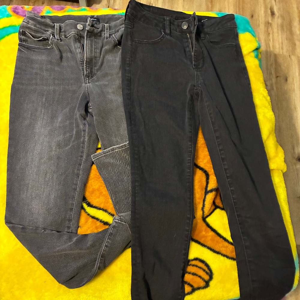 Size 6 black jeans and shorts